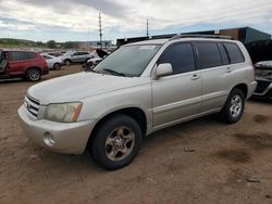 Salvage cars for sale at Colorado Springs, CO auction: 2003 Toyota Highlander Limited