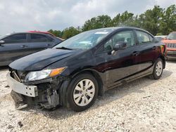 Salvage cars for sale at Houston, TX auction: 2012 Honda Civic LX