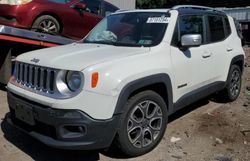 Salvage cars for sale at West Mifflin, PA auction: 2016 Jeep Renegade Limited