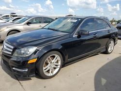 Salvage cars for sale at Grand Prairie, TX auction: 2013 Mercedes-Benz C 250