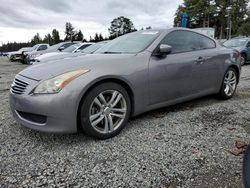 Salvage cars for sale from Copart Graham, WA: 2010 Infiniti G37 Base