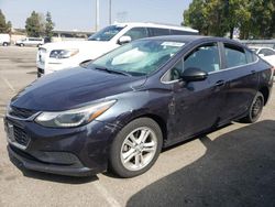 Salvage cars for sale from Copart Rancho Cucamonga, CA: 2016 Chevrolet Cruze LT