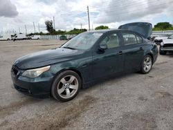 Salvage cars for sale at Miami, FL auction: 2005 BMW 525 I