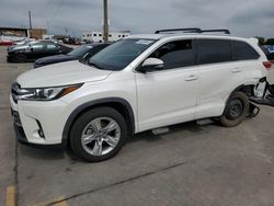 Toyota Highlander Limited salvage cars for sale: 2019 Toyota Highlander Limited