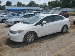 Carros dañados por inundaciones a la venta en subasta: 2012 Honda Civic LX