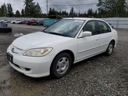 Vehiculos salvage en venta de Copart Graham, WA: 2004 Honda Civic Hybrid