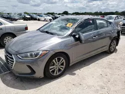 Salvage cars for sale at San Antonio, TX auction: 2018 Hyundai Elantra SEL