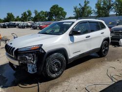 Salvage cars for sale at Bridgeton, MO auction: 2017 Jeep Cherokee Sport