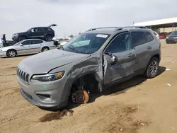 Jeep salvage cars for sale: 2021 Jeep Cherokee Latitude LUX