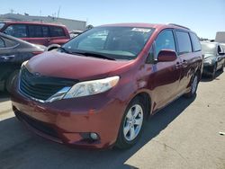 Salvage cars for sale at Martinez, CA auction: 2012 Toyota Sienna LE