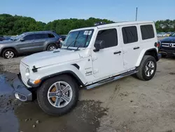 Salvage cars for sale at Windsor, NJ auction: 2021 Jeep Wrangler Unlimited Sahara