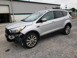 Salvage cars for sale at Leroy, NY auction: 2017 Ford Escape Titanium