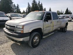 Salvage trucks for sale at Graham, WA auction: 2005 Chevrolet Silverado K3500