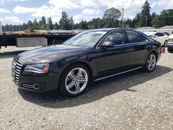 Salvage cars for sale from Copart Graham, WA: 2013 Audi A8 Quattro