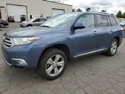 Salvage cars for sale at Woodburn, OR auction: 2013 Toyota Highlander Limited