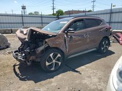 Salvage cars for sale at Chicago Heights, IL auction: 2017 Hyundai Tucson Limited