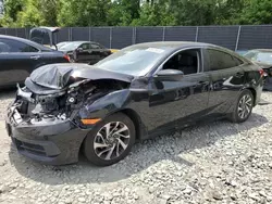 Salvage cars for sale at Waldorf, MD auction: 2016 Honda Civic EX