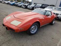 Salvage cars for sale from Copart Vallejo, CA: 1975 Chevrolet Corvette