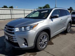 Salvage cars for sale at Littleton, CO auction: 2017 Toyota Highlander SE