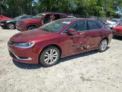 Salvage cars for sale at Cicero, IN auction: 2015 Chrysler 200 Limited
