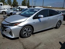 Salvage cars for sale from Copart Rancho Cucamonga, CA: 2017 Toyota Prius Prime