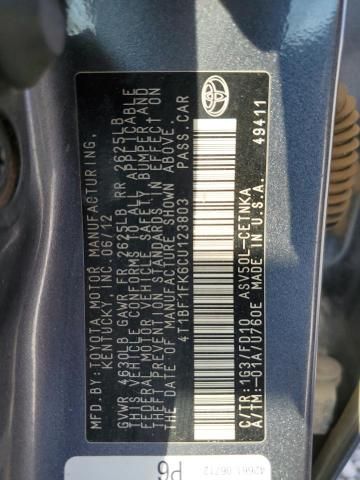 2012 Toyota Camry Base