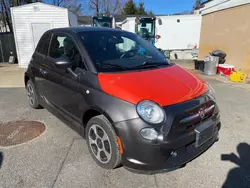 Salvage cars for sale at Mendon, MA auction: 2015 Fiat 500 Electric