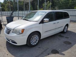 Salvage cars for sale at Savannah, GA auction: 2012 Chrysler Town & Country Touring L