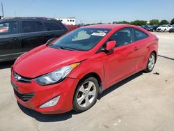 Salvage cars for sale at Grand Prairie, TX auction: 2013 Hyundai Elantra Coupe GS