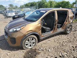 Salvage cars for sale at Chalfont, PA auction: 2017 KIA Sportage LX