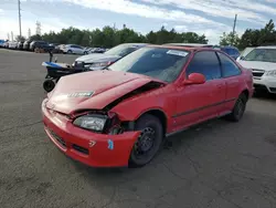 Salvage cars for sale at Denver, CO auction: 1993 Honda Civic EX
