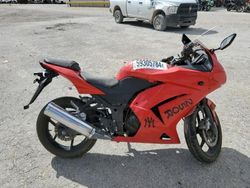 Salvage motorcycles for sale at San Antonio, TX auction: 2009 Kawasaki EX250 J