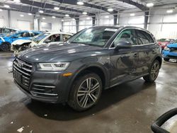 Salvage cars for sale at Ham Lake, MN auction: 2020 Audi Q5 E Premium Plus
