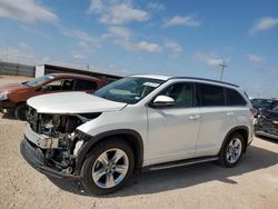 Salvage cars for sale from Copart Andrews, TX: 2016 Toyota Highlander Limited