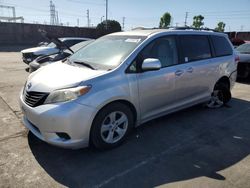 Salvage cars for sale at Wilmington, CA auction: 2011 Toyota Sienna LE