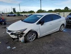 Chevrolet salvage cars for sale: 2017 Chevrolet Cruze LT