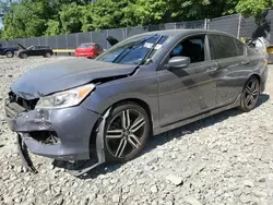 Honda salvage cars for sale: 2017 Honda Accord Sport