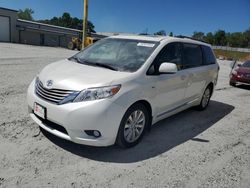 Salvage cars for sale from Copart Spartanburg, SC: 2017 Toyota Sienna XLE