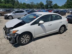 Salvage cars for sale at Hampton, VA auction: 2012 Honda Civic LX