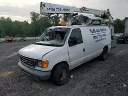 Ford salvage cars for sale: 2007 Ford Econoline E350 Super Duty Van