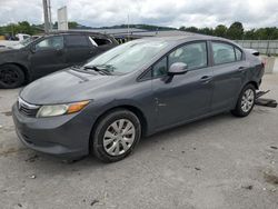 Honda salvage cars for sale: 2012 Honda Civic LX