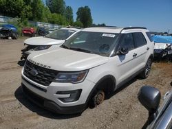 Salvage cars for sale at Davison, MI auction: 2017 Ford Explorer Sport