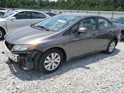 Salvage cars for sale from Copart Ellenwood, GA: 2012 Honda Civic LX