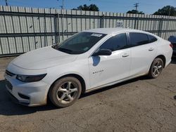 Chevrolet salvage cars for sale: 2017 Chevrolet Malibu LS