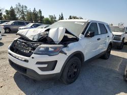 Salvage cars for sale at Rancho Cucamonga, CA auction: 2017 Ford Explorer Police Interceptor