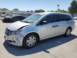 Salvage cars for sale at Sacramento, CA auction: 2012 Honda Odyssey LX