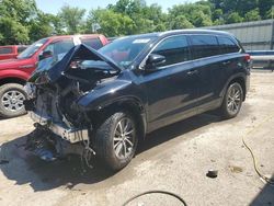 Salvage cars for sale at Ellwood City, PA auction: 2018 Toyota Highlander SE