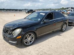 Salvage cars for sale at Houston, TX auction: 2014 Mercedes-Benz C 250