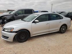 Salvage cars for sale from Copart Andrews, TX: 2014 Volkswagen Passat S