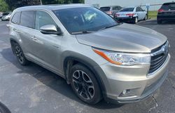 Toyota Highlander Hybrid Limited salvage cars for sale: 2015 Toyota Highlander Hybrid Limited